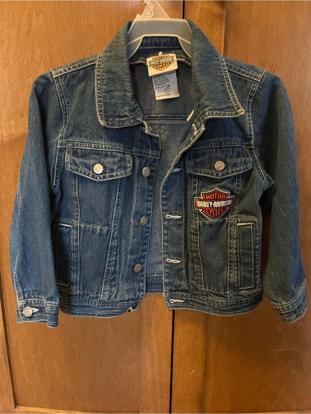 Harley-Davidson Kids Blue Denim Jacket with Patch Accent